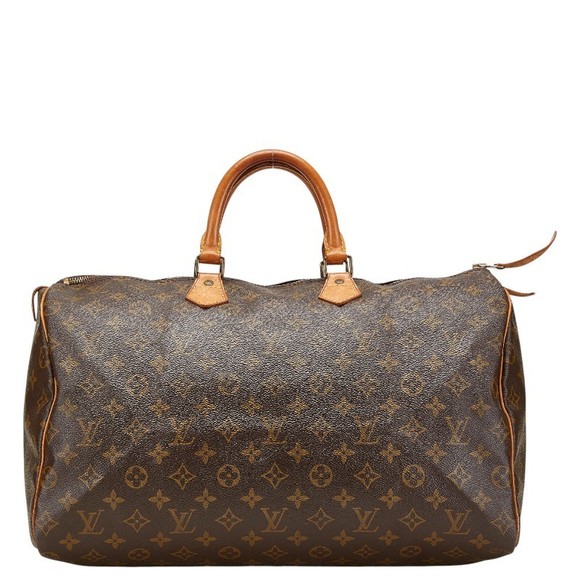 Louis Vuitton Boston Handbag Brown Monogram Bag Speedy Travel - Picture 1 of 8